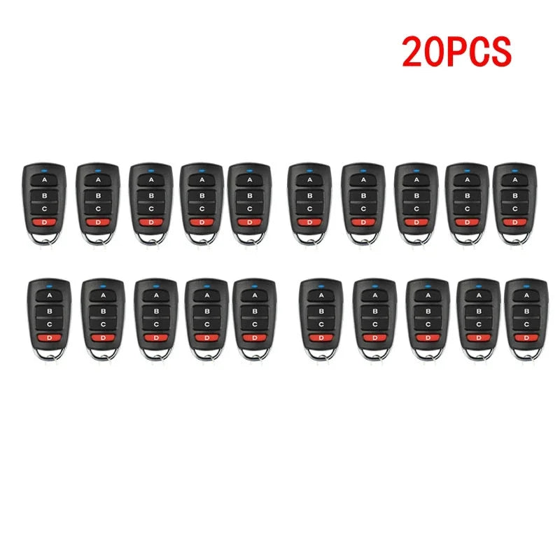 Copy Wireless RF 433mhz Remote Control Copy Code Garage Door Gate Duplicator 433 Mhz Key Remote Opener Oasis Select 20PCS No plug