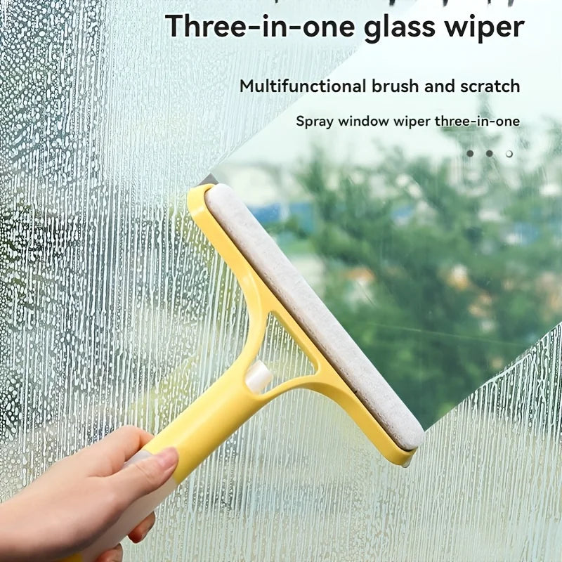 3-in-1 Glass Cleaning Tool for Home Bathroom Mirror and Windows, Water Wiper Squeegee for Shower and Glass Surfaces Oasis Select