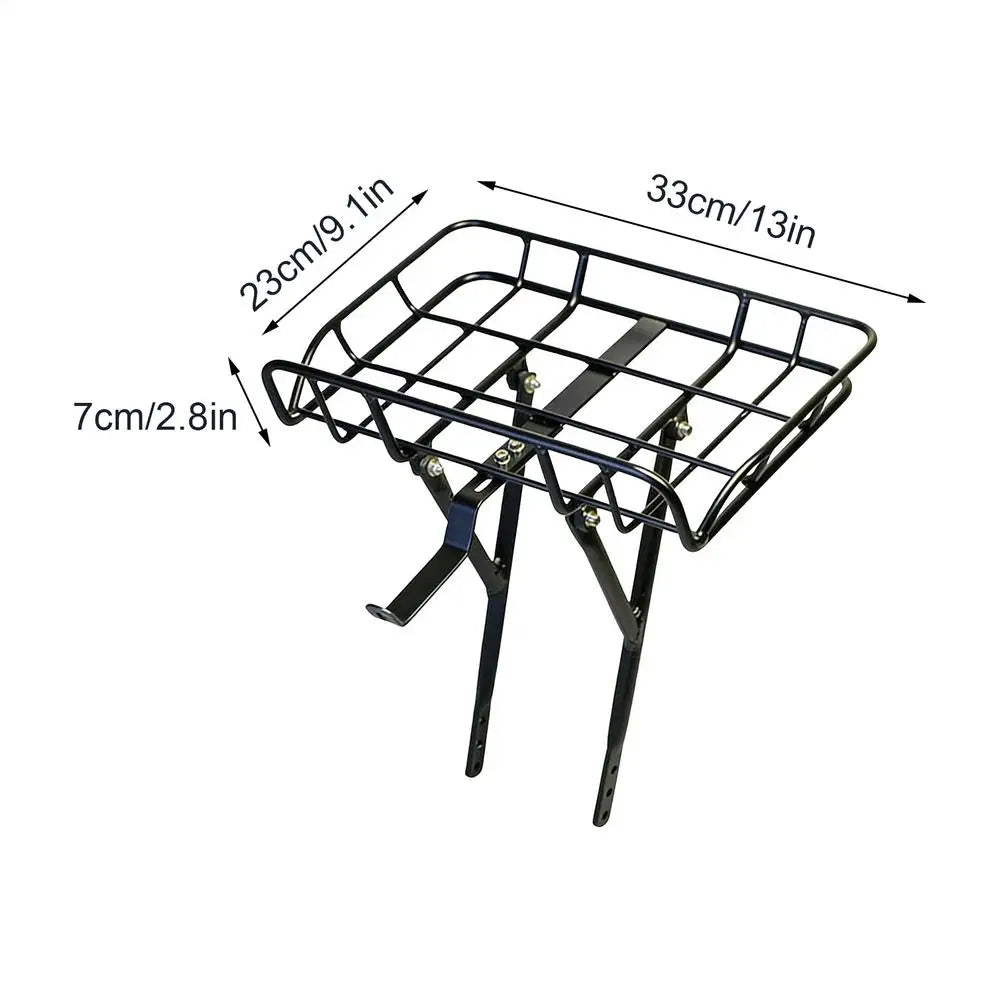 Bike Rack for Bike Lightweight Bracket Luggage Holder Large Front Bicycle Basket for Biking Cycling Touring Delivery Travel Oasis Select Black