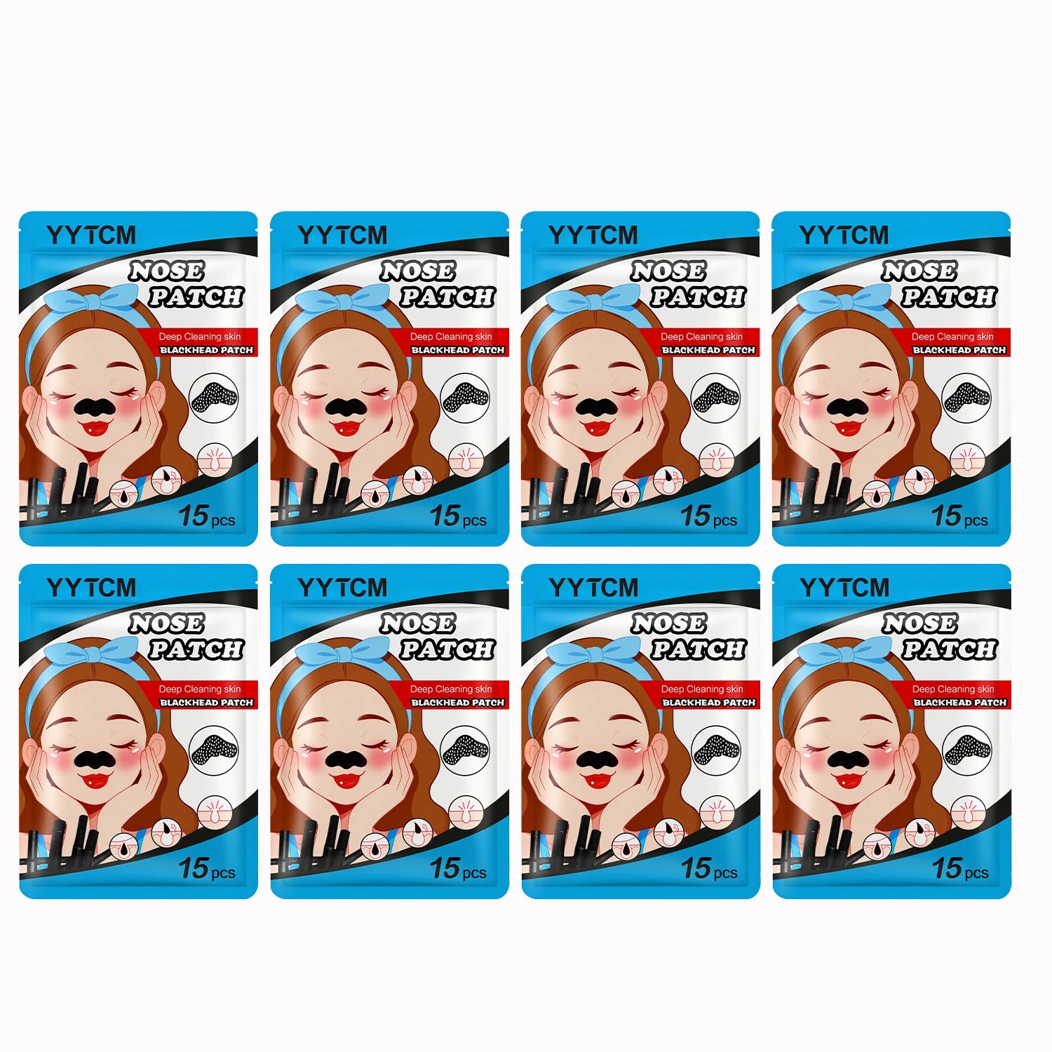 Charcoal Blackhead Nose Strips – Deep Pore Peel-Off Mask 15pk Nose Pore Strips Oasis Select 8 Bags 120 Pieces