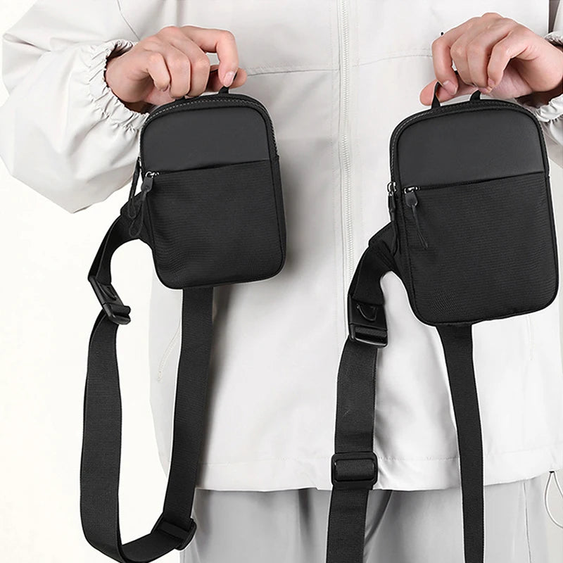 Men's Canvas Mini Chest Bag – Crossbody Sling Shoulder Bag