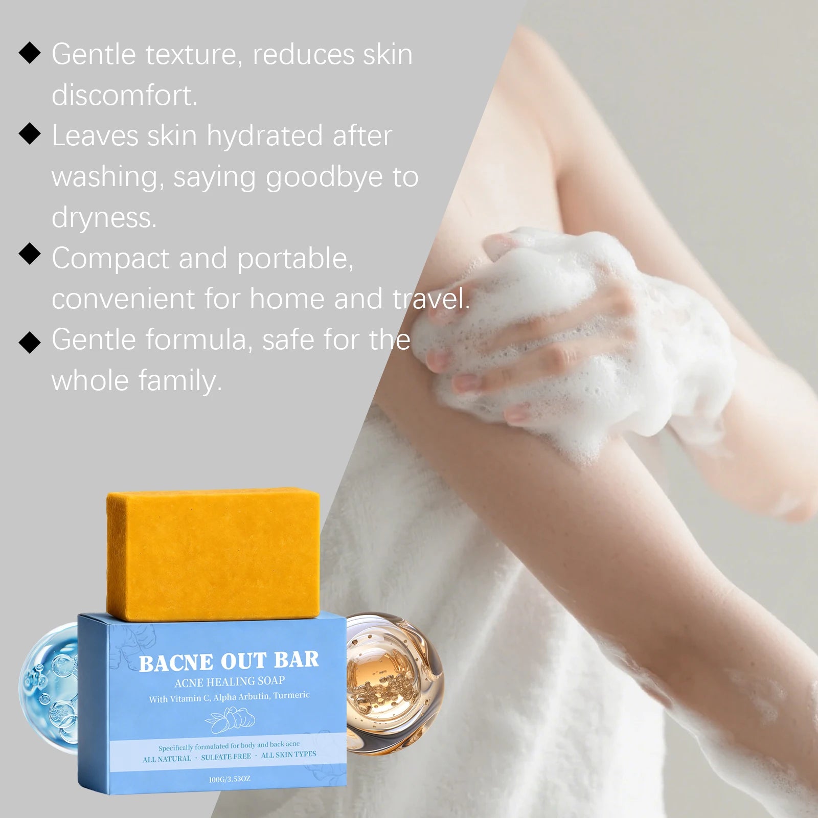 Turmeric Acne Soap – Deep Cleansing, Brightening & Dark Spots Acne Cleansing Soap Oasis Select