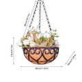 1PCS Hanging Flowerpot Decorative Baskets Outdoor Storage For Plants Planter Resin Flower Pots With Chain Basket Flowerbed Oasis Select 12 inches