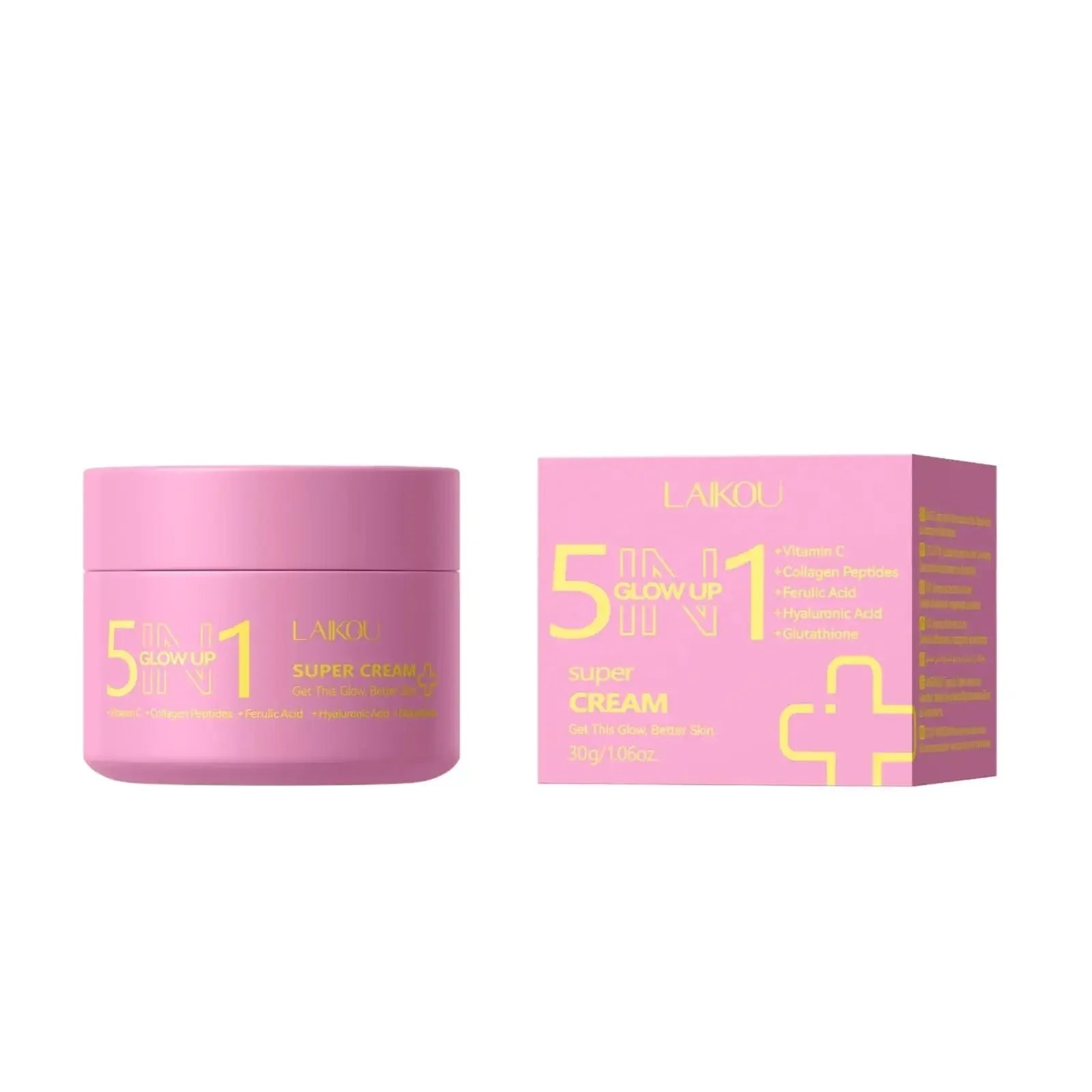 Face Moisturizer 30g Hydrating Cream Deep Repair Evens Skin Tone Reduces Dark Spots 5In1 Glow Skincare Oasis Select