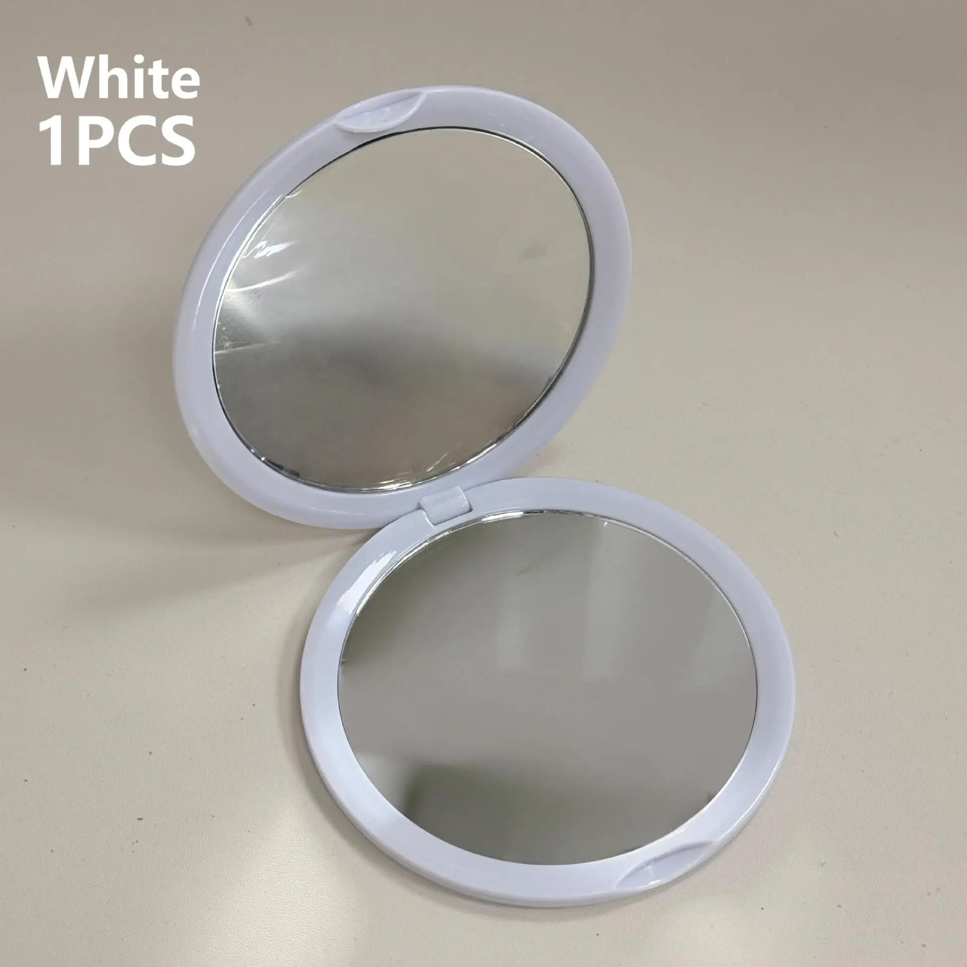 50X Portable Makeup Mirror Travel Magnifying Double-sided Folding Vanity Mirror High Definition Glass Portable Pocket Mirror Oasis Select White