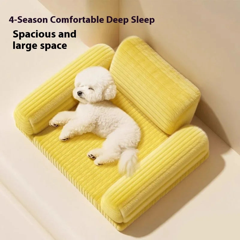 Pet Dog Bed for Small Dogs - Teddy/Bichon/Pomeranian, 4 Seasons Universal, Removable & Washable, Secure Sofa Bed for Winter Oasis Select