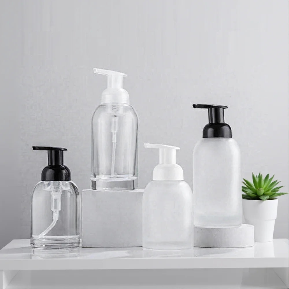 Glass Foam Pump Bottle 250ml & 375ml | Refillable Dispenser