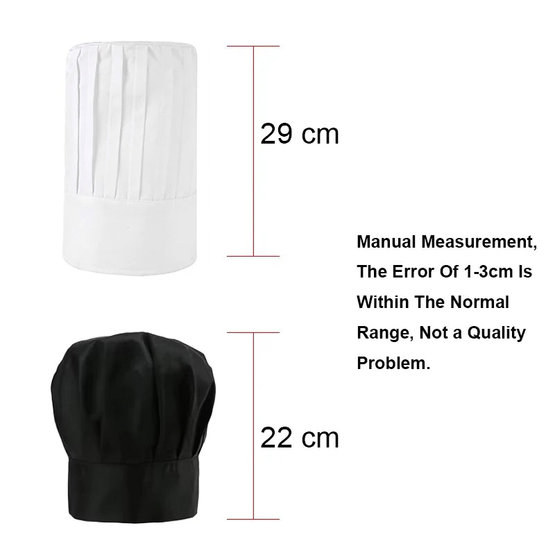 Cook Cap Head Chef White Cooking Hat Waiter Waitress Kitchen Work Hat Hotel Restaurant Canteen Bakery Baker Household Chef Cap Oasis Select