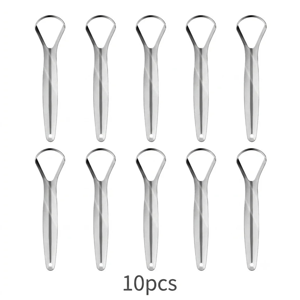 Stainless Steel Tongue Scraper for Fresh Breath & Oral Care Tongue Scraper Oasis Select 10PCS