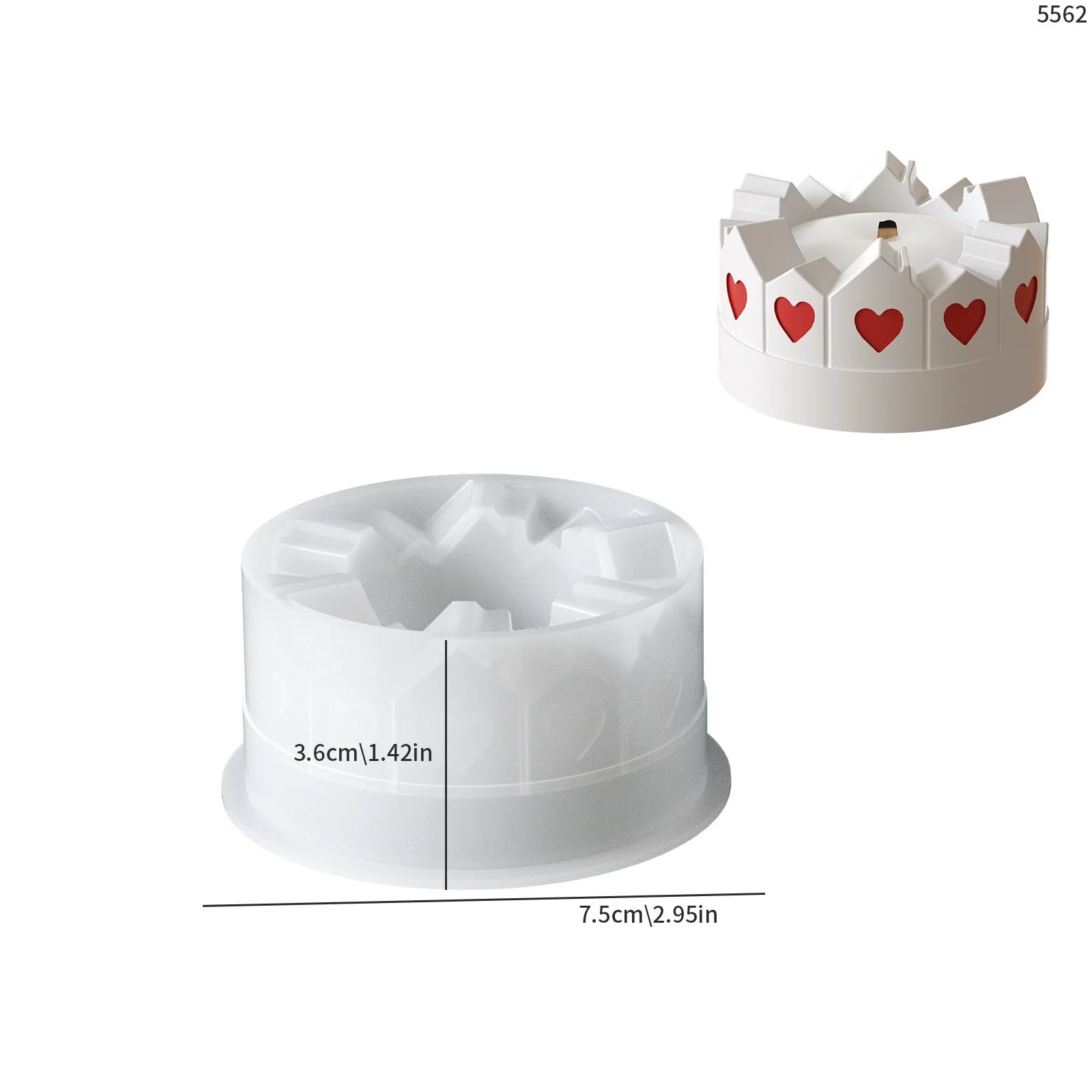 DIY Home Decor Round Candle Holder Silicone Mold Love Ring House Flowerpot Making Plaster Resin Molds Storage Container Casting Oasis Select