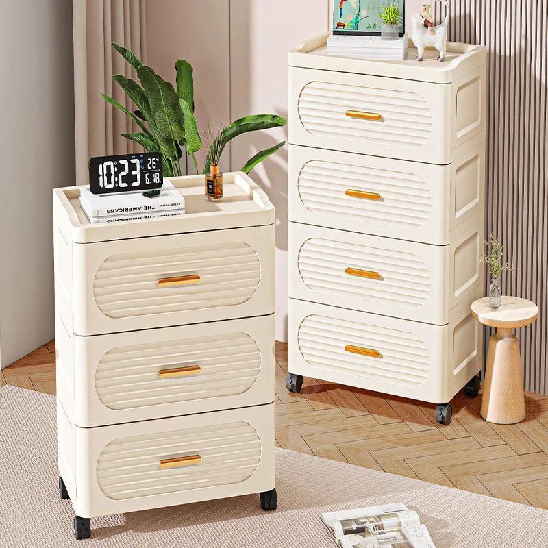 15.75 Inch Multifunctional Drawer Storage Cabinet,3-6 Tier Rolling Mobile Organizer,Large Capacity for Snacks/Clothes/Books Oasis Select