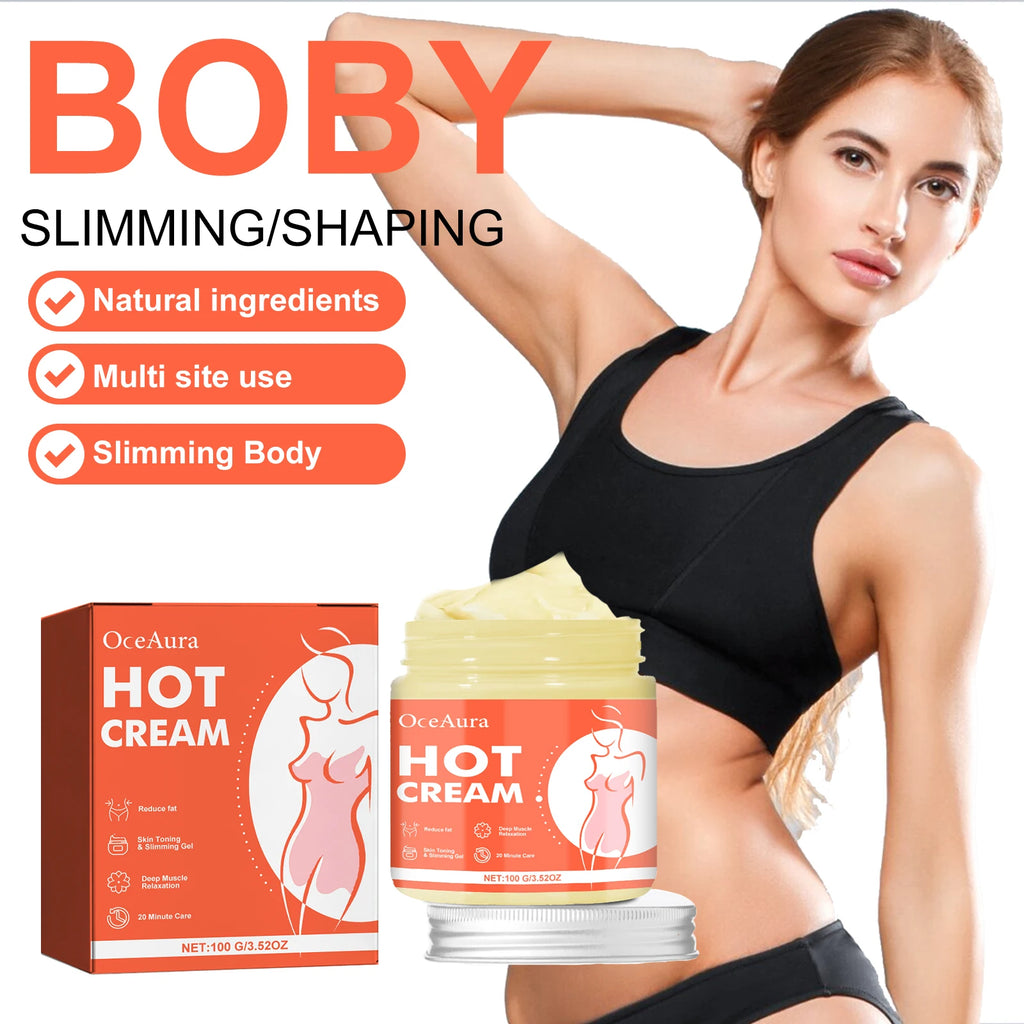 OceAura Anti-Cellulite Hot Cream – Slimming & Firming Lotion 100g Slimming Body Cream Oasis Select