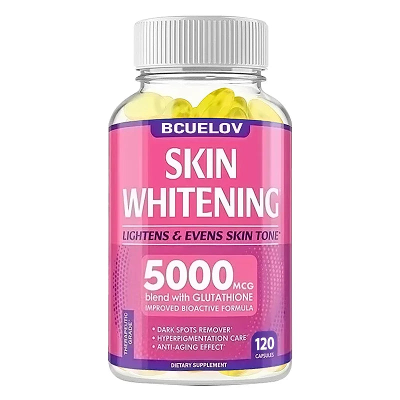 Skin Whitening with L-Glutathione 5000mcg Dark Spot Brightening, Anti-Aging, Antioxidant Capsules Oasis Select 120 count-1 bottle