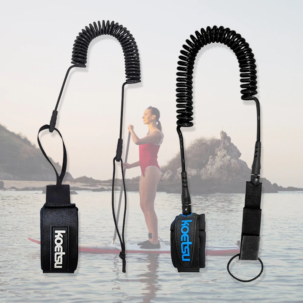 SUP Coiled Ankle Leash – TPU Surfboard & Paddle Board Leg Rope SUP Ankle Leash Oasis Select