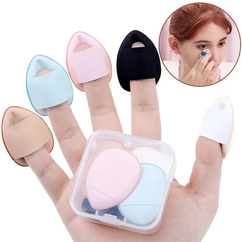 1/6/10Pcs Mini Finger Puff Foundation Small Air Cushion Powder Sponge Face Concealer BB Cream Cosmetic Applicator Makeup Tools Oasis Select