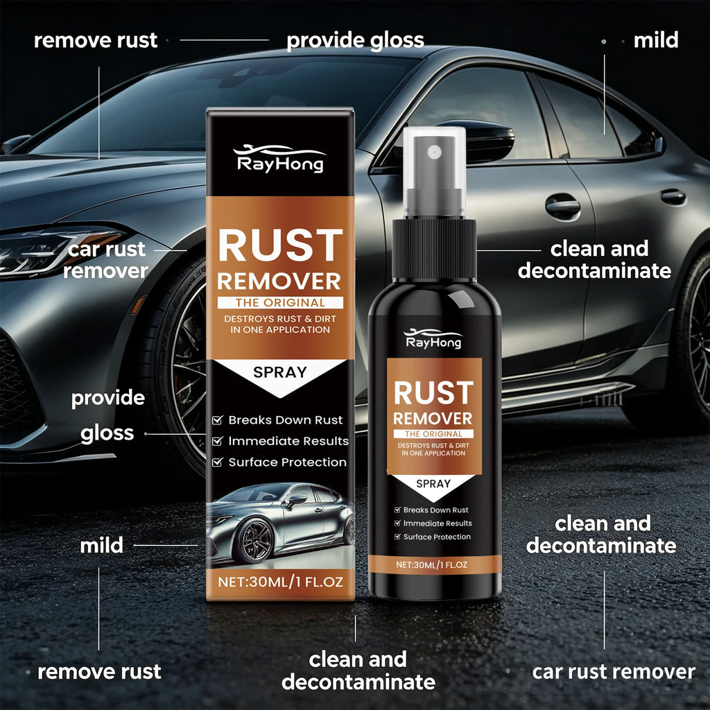 Car Rust Remover Spray, For Car Wheels & Metal Surfaces Dissolves Tire Rust Removes Rust & Dirt with Surface Cleaner Oasis Select