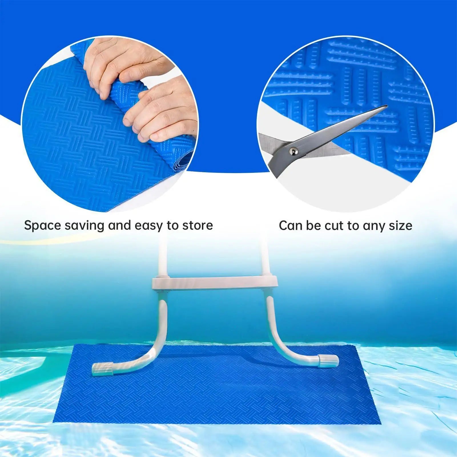 Pool Ladder Mat Non-Slip Kitchen Mat Pool Stair Protective Pad for Summer Hotel Resort Play Area Camping Backyard Garden Yard Oasis Select