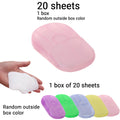 20/60/120sheets portable sanitary soap sheets with storage box, disposable, suitable for school, outdoor activities, travel Oasis Select 1 box-20 sheets