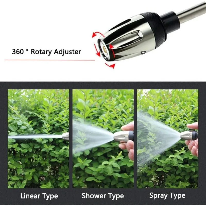 Powerful Jet Spray High Pressure Car Wash Spray Gun with Soap Dispenser Long Rod Garden Hose Nozzle for Plant Watering Lawn Care Oasis Select