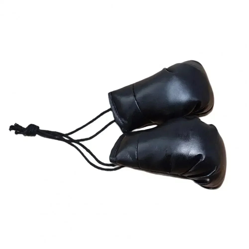 Miniature Boxing Gloves Punching Bag Backpack Hanging Pendant Collectible Souvenir for Party Decorations Oasis Select Black-1pc