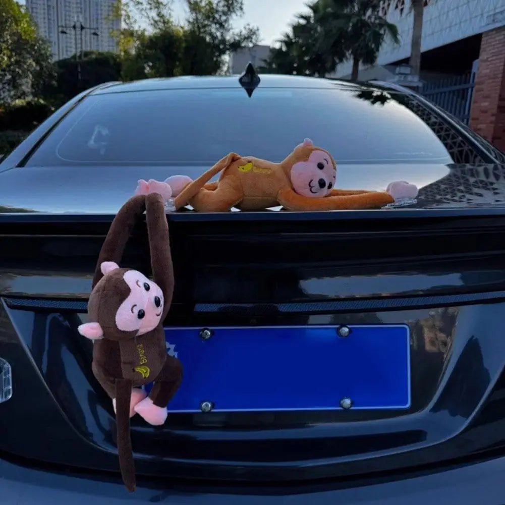 Car Accessories Vehicle Mounted Monkey Quick Release Creativity Hanging Monkey Gibbon Monkey Doll Pendant Rear Of Car Decorate Oasis Select
