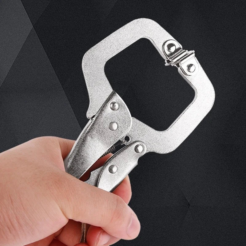 1Pcs C Clamp Locking Pliers 23cm Vise Grip Welding Steel Locking Woodworking Grip Tenon Locator Adjustable Vise Jaw Hand Tools Oasis Select