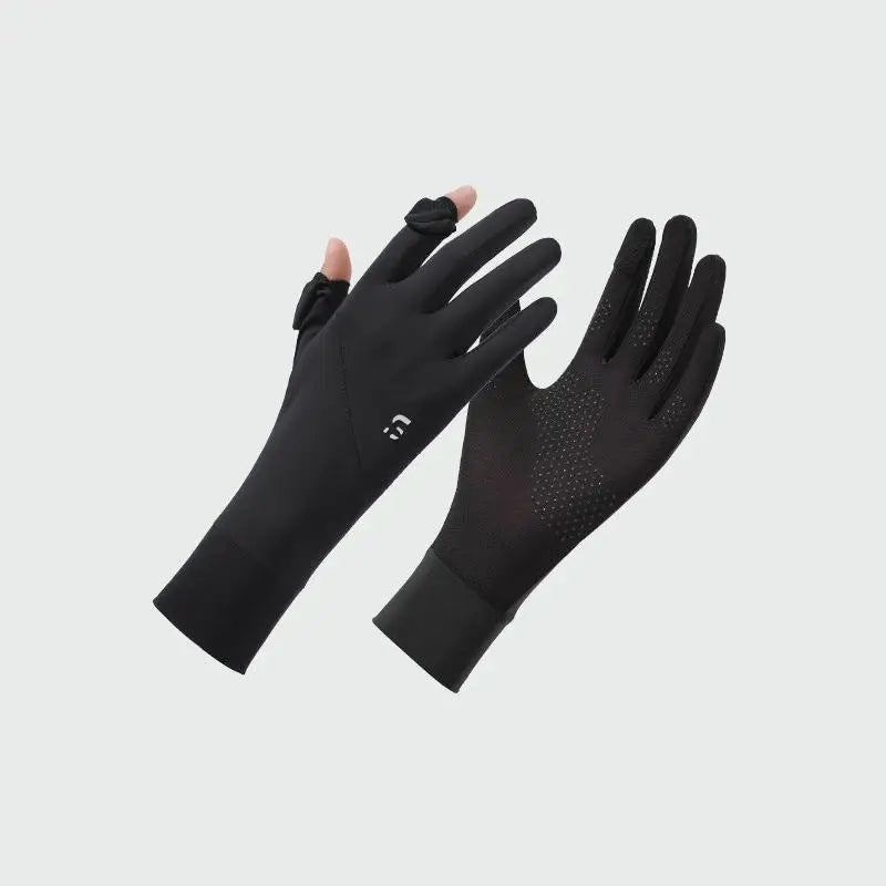 Ice Silk Gloves for Women 1 Pair Summer Sun Protection Lightweight UV Proof Gloves for Outdoor Sports and Travel Oasis Select 2 Black