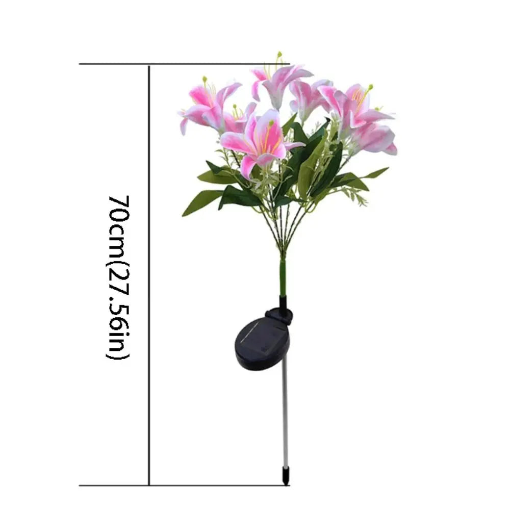 7 Heads Solar Flowers Garden Lights Waterproof Solar Powered LED Outdoor Flower Decor LED Lights Ground Spike Yard Decoration Oasis Select