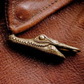 Retro Brass Crocodile Head Statue Mini Alligator Keychain Pendant Perfect Gift Brass Home Desk Ornament Feng Shui Decor Crafts Oasis Select brass crocodile