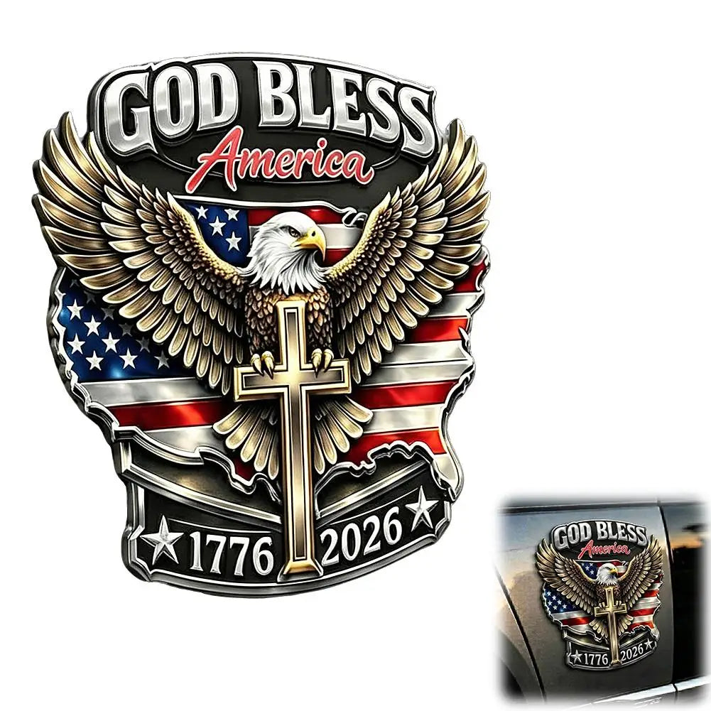USA 250th Anniversary Eagle Patriotic Car Decal 1776-2026