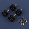 Motorcycle Luggage Racks, 4Pcs Top Case with Rear Trunk Box, Base Plate Buckle & Side Box Brackets Oasis Select Black