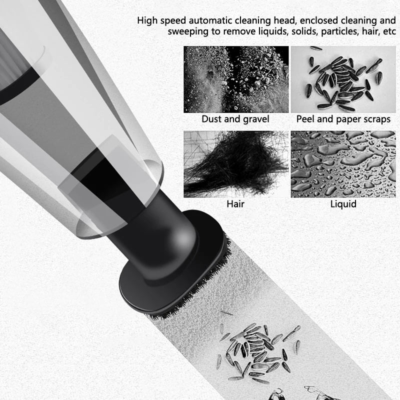 Handheld Vacuum Cleaner Powerful Cyclone Suction Rechargeable Vacuum Cleaner Quick Charge For Car Home Pet Hair Oasis Select