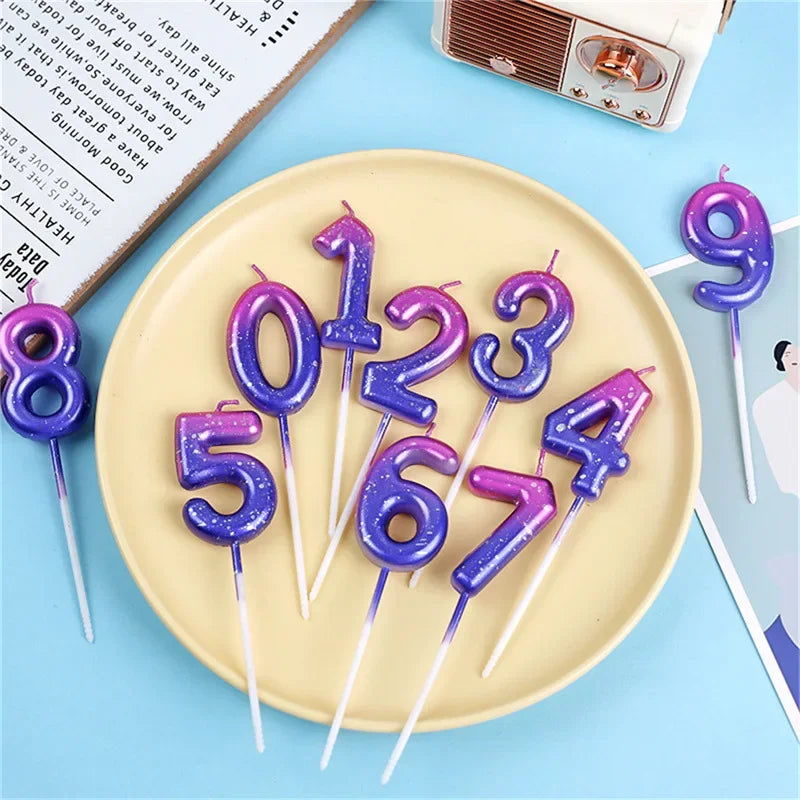 Candle Pink Birthday Candle Girl Happy Birthday Cake Topper Children's Party Decor Ornaments Opera Digital Celebration Candle Oasis Select