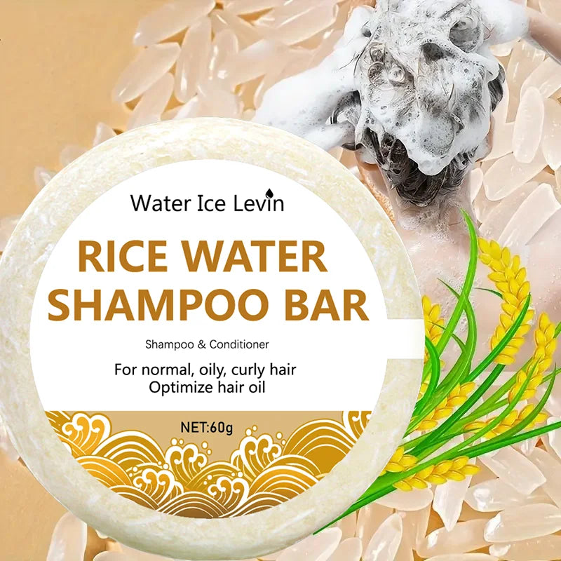 Organic Rice Shampoo Soap Bar Oil Free Conditioning Soap Rice Water Protein Nourishing Anti-loss Hair Hair Growth Soap Bar 60g Oasis Select