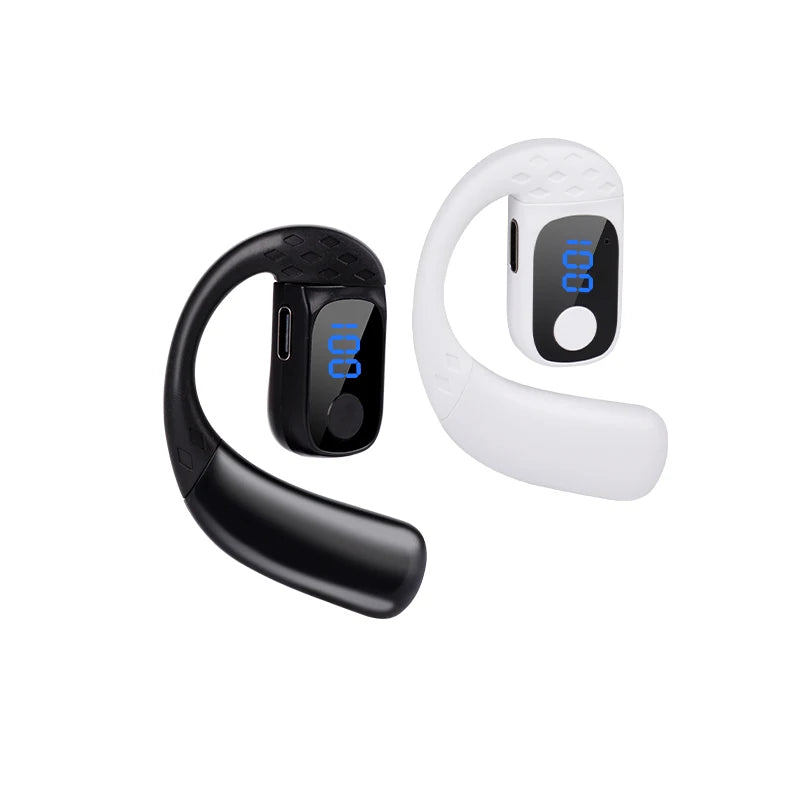 Open Wireless Headset Bluetooth 5.4 180° Rotation Adjustable Left Right Ear Universal Earphone Mic Sport Business Music Ear-Hook Oasis Select