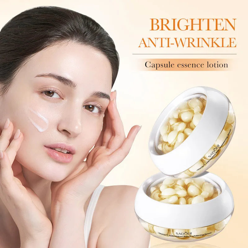 SADOER Vitamin C Antioxidant Moisturizing Anti wrinkle Brighten Repair Whiten Capsule Essence Lotion 30pcs Oasis Select