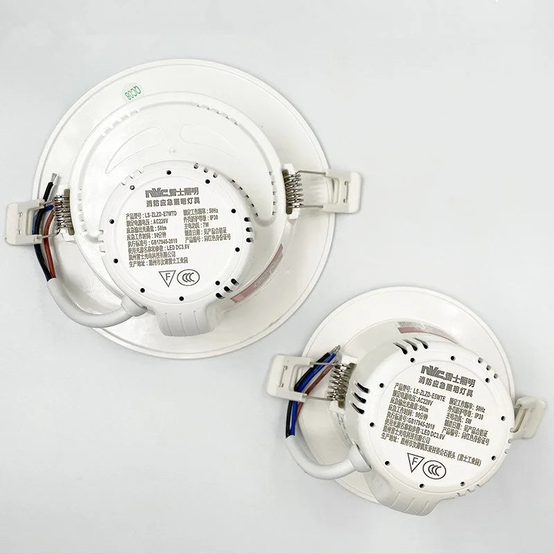 SHINEKNOT Recessed LED Emergency Ceiling Light | 120-Min Backup