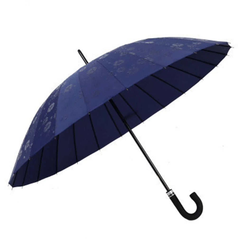 PEAKINBAGS Ultra Large 24-Rib Long Handle Retro Windproof Umbrella