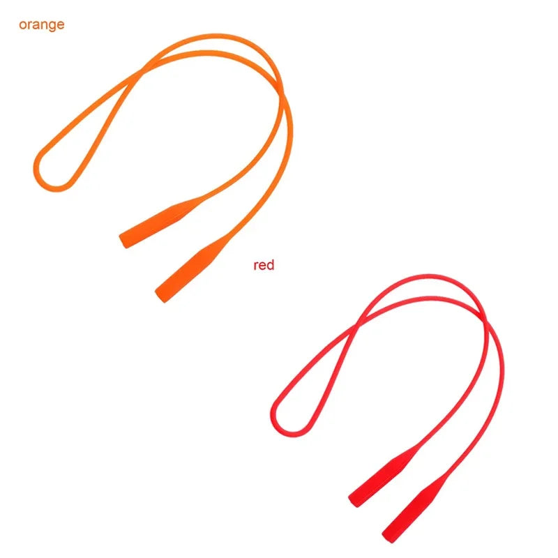 1/2pcs Adjustable Elastic Silicone Eyeglasses Straps Sunglasses Chain Sports Anti-Slip String Glasses Ropes Band Cord Holder Oasis Select 2pcs mix 4