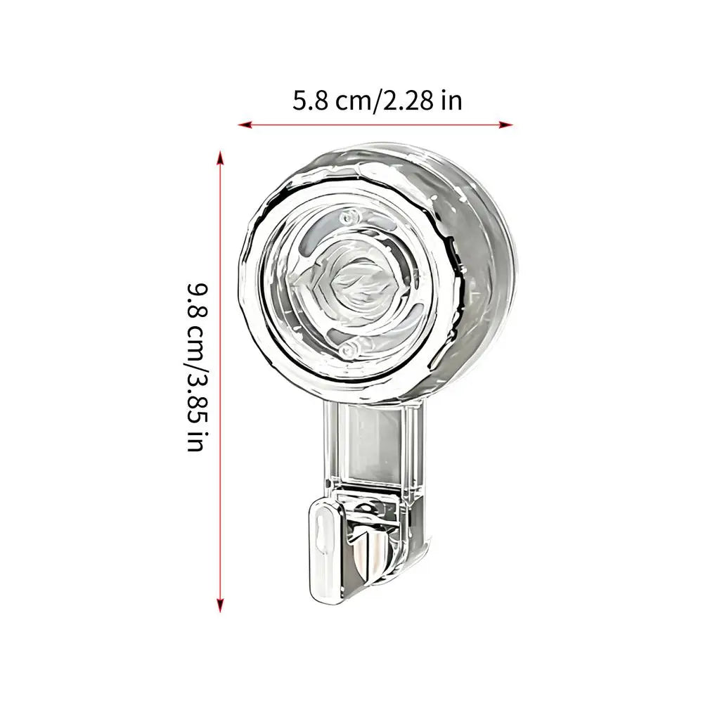 1PC Suction Cup Hooks Vacuum Reusable Shower Hooks Heavy Duty Clothes Hook Traceless Clothes Hook Hanger Storage Hooks Oasis Select Transparent silver