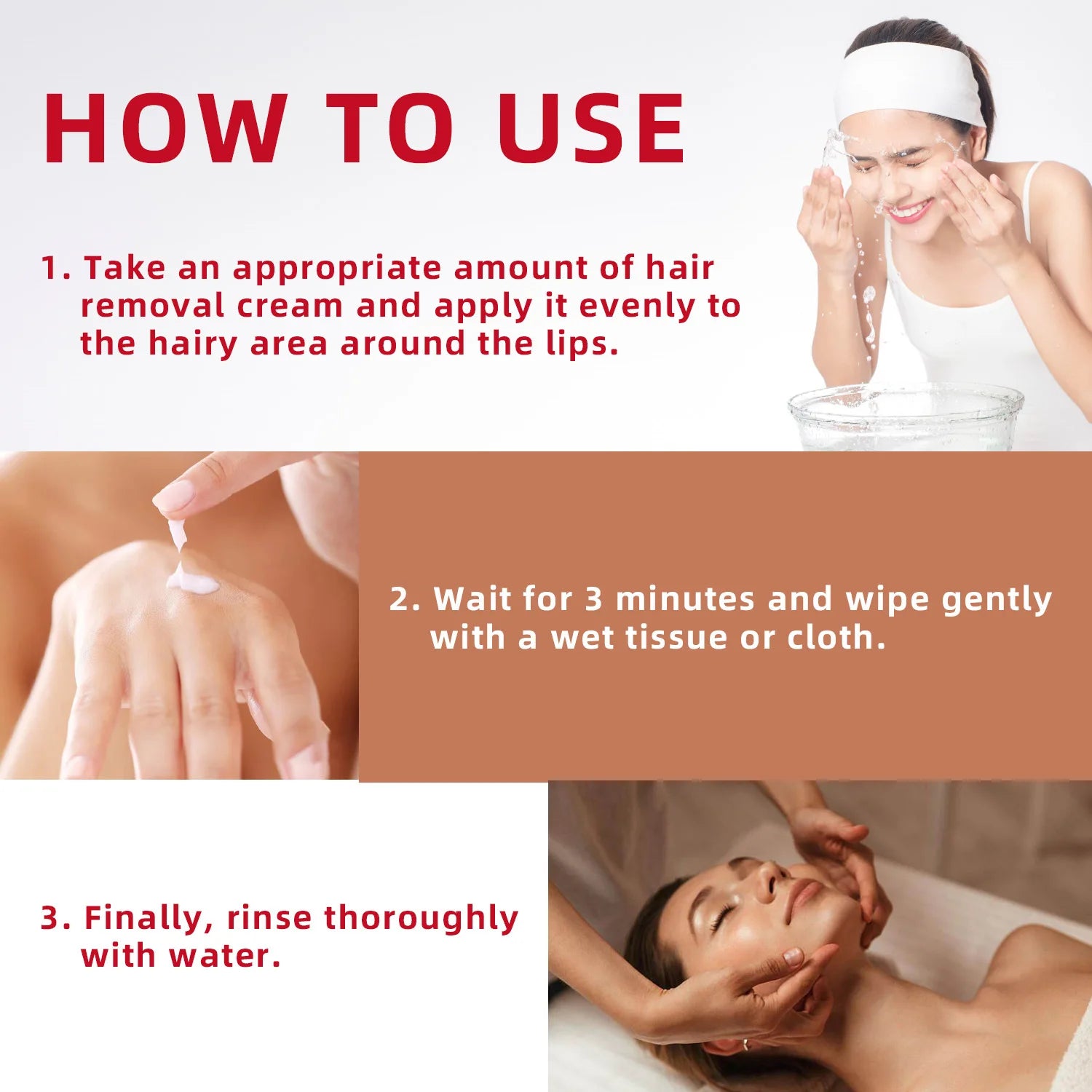 3-Minute Hair Removal Cream – Face, Lip, Arm & Leg Hair Removal Cream Oasis Select