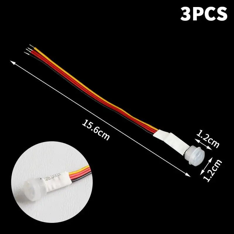 LED PIR Motion Sensor for Cabinet Closet Stairs Hallway, 1/2/3Pcs, DC3-24V, Auto On/Off, Infrared Human Body Detection Oasis Select A3