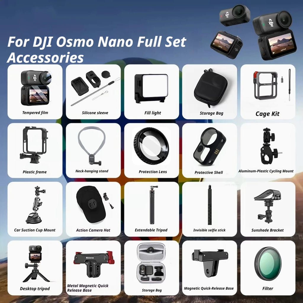 DJI OSMO Nano Accessories Kit – Metal Frame, Filters & Case