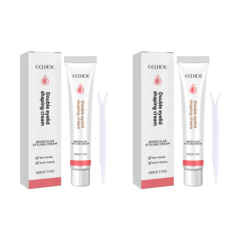 Double Eyelid Styling Cream Natural Invisible Eye Lift Eyelid Adhesive Cream Quick-Drying Long Lasting Eyelid Glue With Y Stick Oasis Select 2 Sets
