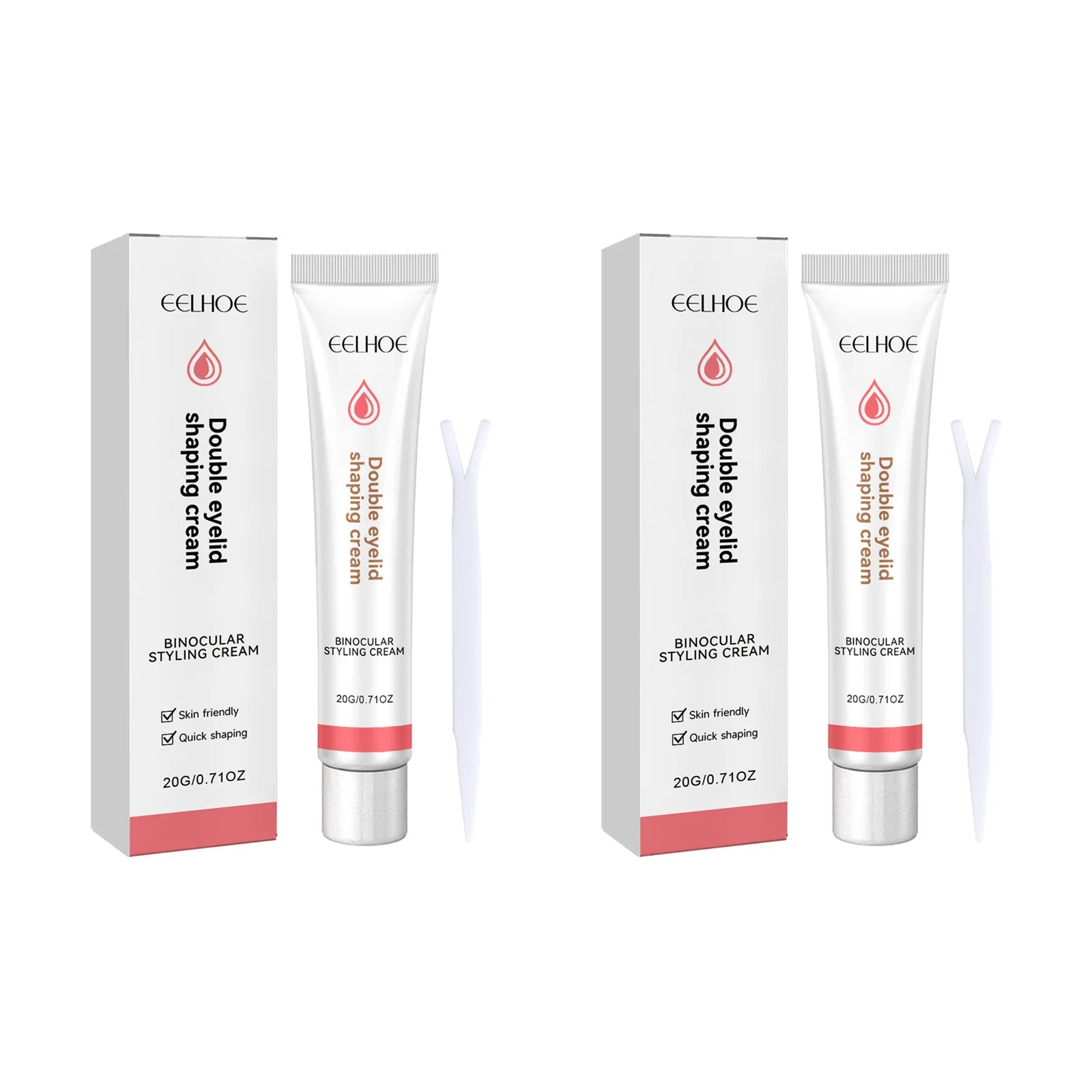 Double Eyelid Styling Cream Natural Invisible Eye Lift Eyelid Adhesive Cream Quick-Drying Long Lasting Eyelid Glue With Y Stick Oasis Select 2 Sets