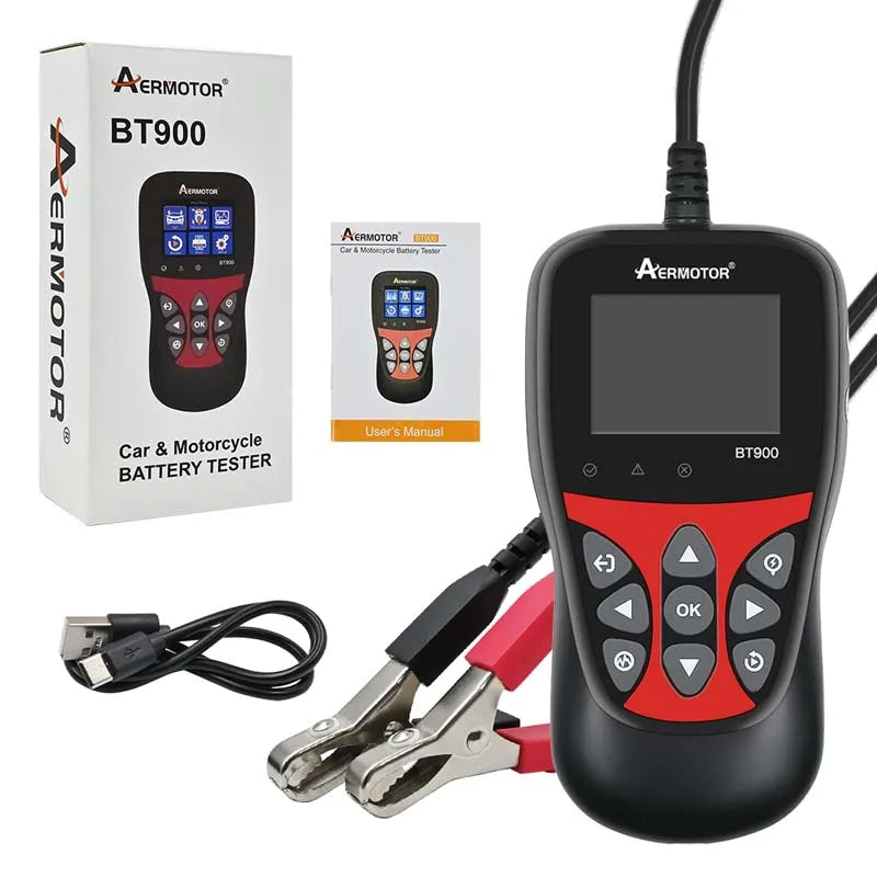 AER BT900 6V/12V Car Battery Tester & Analyzer | AERMOTOR Battery Tester Analyzer Oasis Select