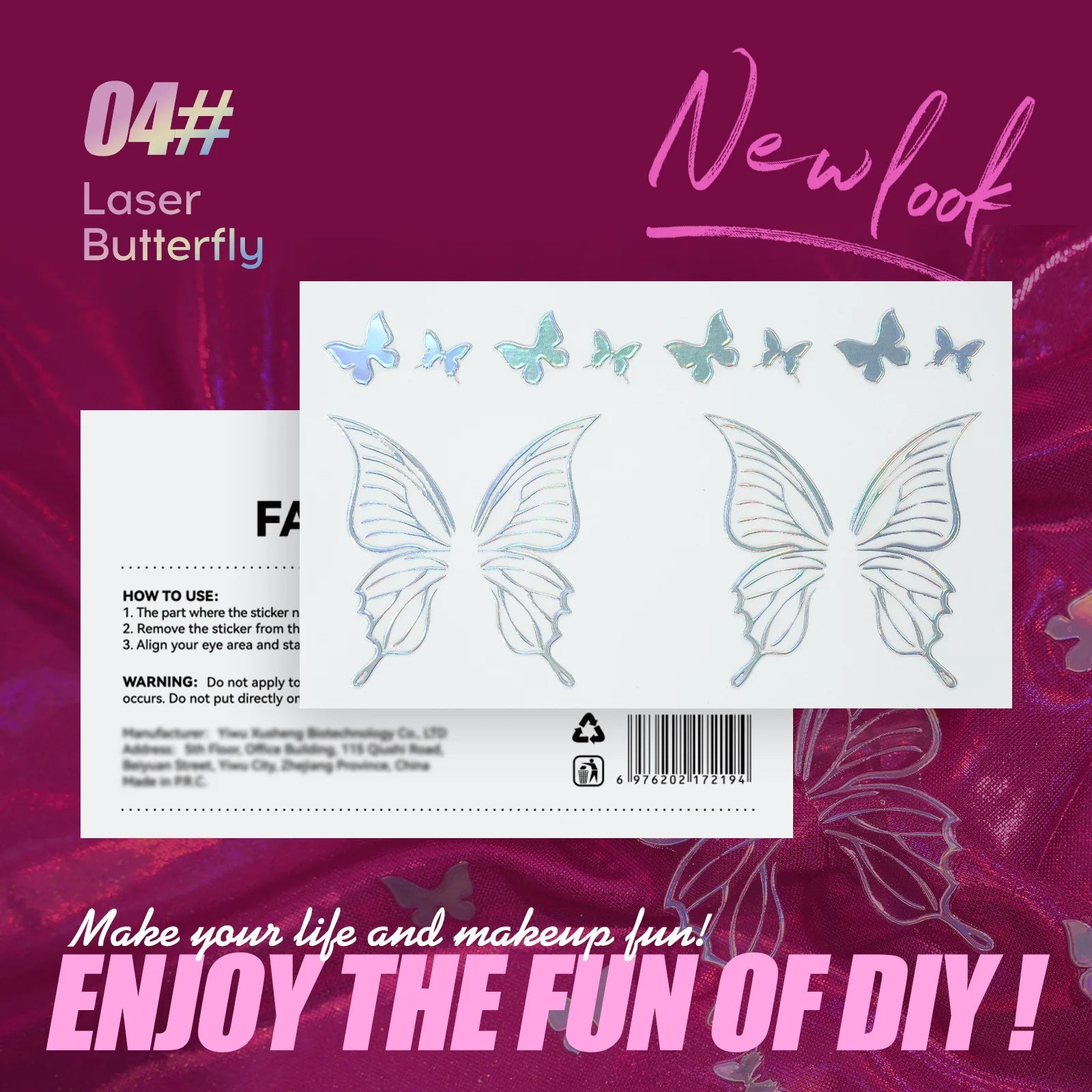 MLSMILE 3D Laser Face Stickers – Eye Makeup Temporary Tattoos