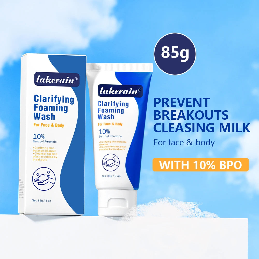 Acne Foaming Wash Benzoyl Peroxide 10% Maximum Antimicrobia Moisturizers reduces redness For Face & Body Skin Care Face Wash Oasis Select