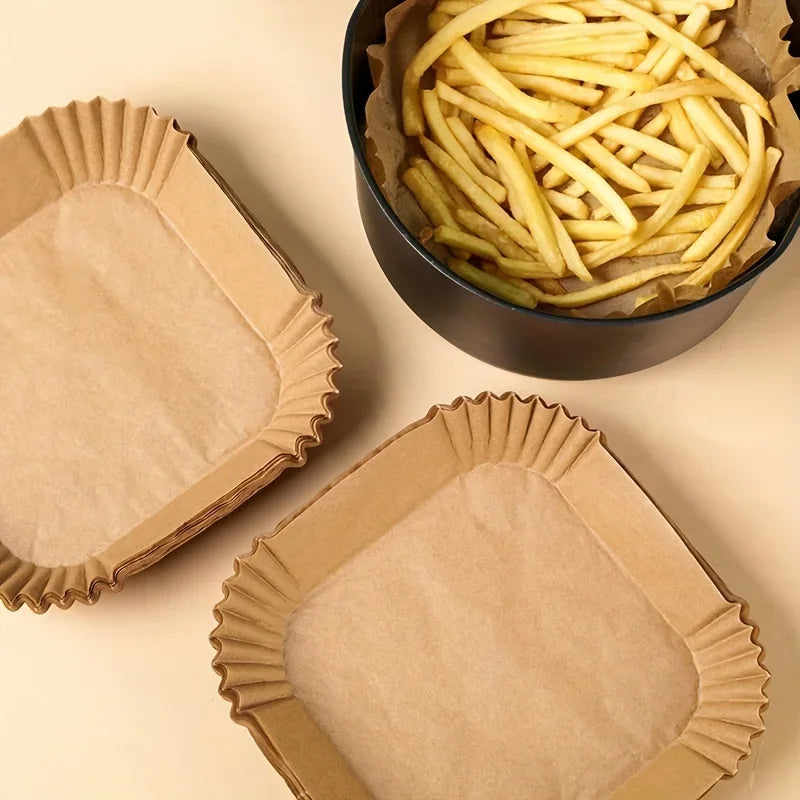 50/100pcs Square Silicone Oil Paper Mini Air Fryer Liner Suitable For Most Air Fryers Non Stick Air Fryer Oasis Select