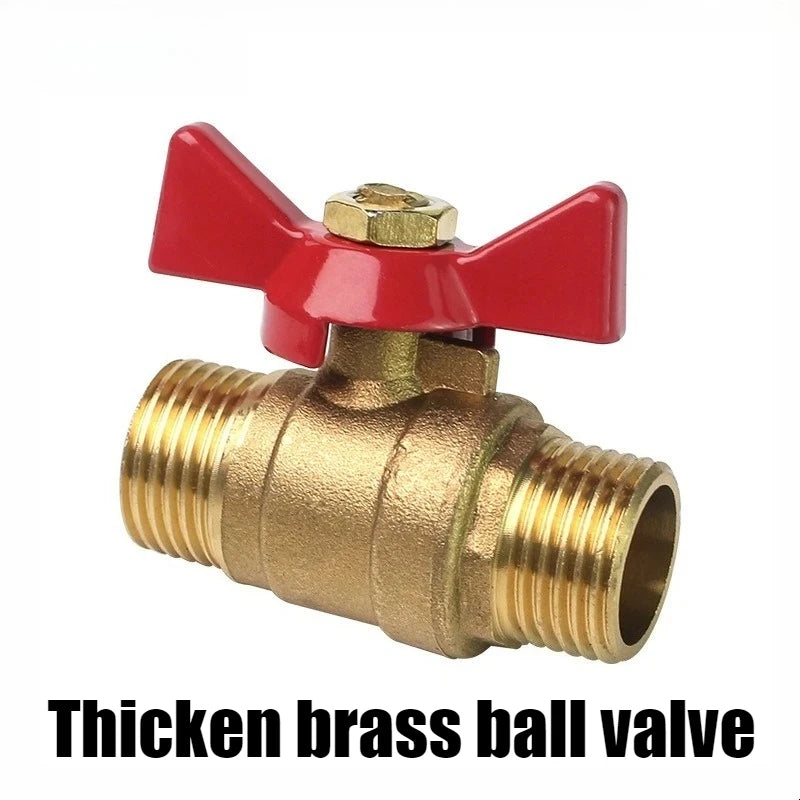 1/4" 3/8" 1/2" 3/4" Female To Female Thread Two Way Brass with Butterfly Handle Shut Off Ball Valve for Fuel Gas Water Oil Air Oasis Select